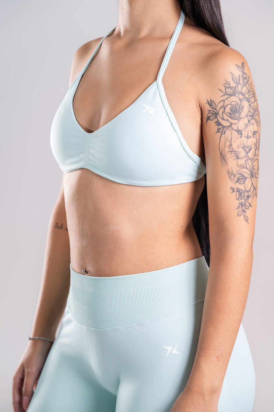 Sculpt Halter Bra - Verde Claro