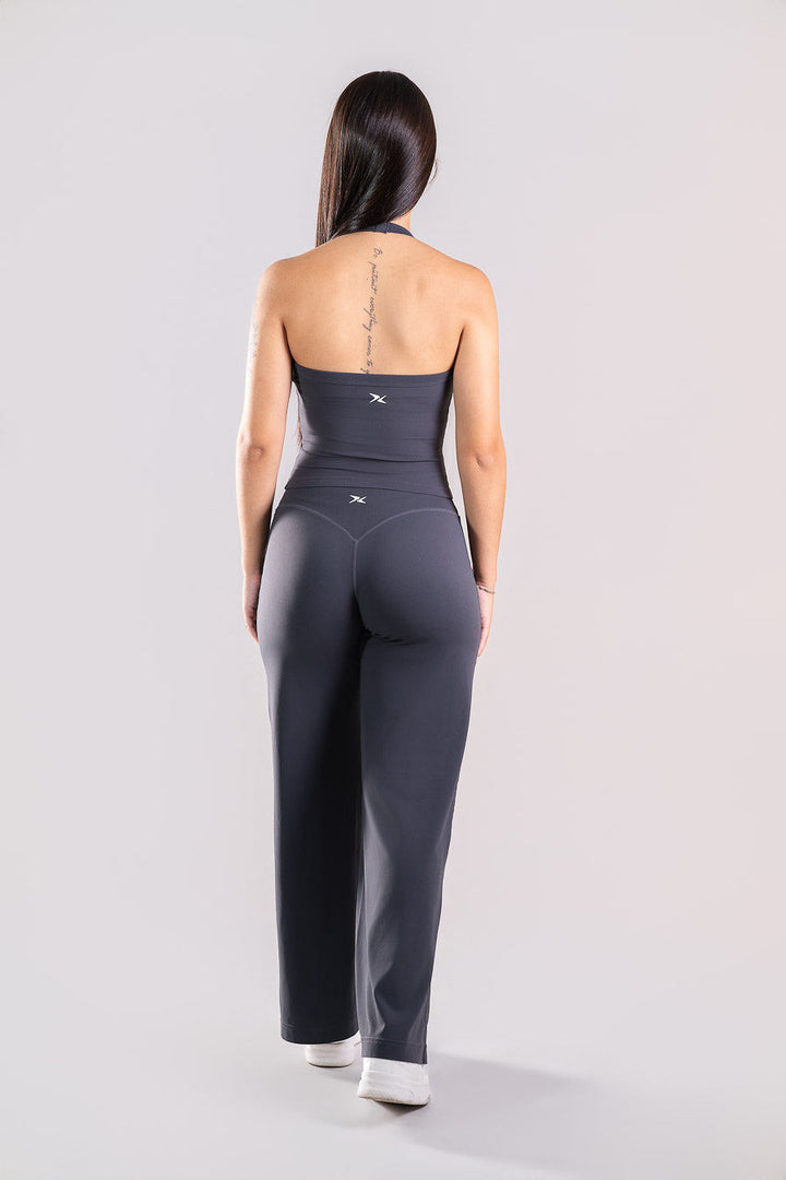 Flex Halter Top - Cinza Carbono