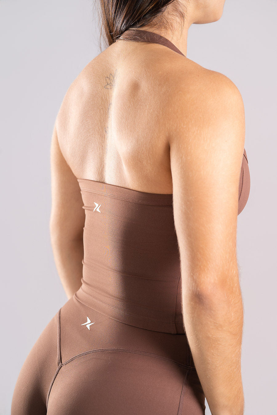 Flex Halter Top - Marrom